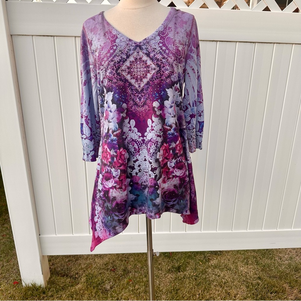 Live and Let Live Purple Tunic Top - Picture 5 of 16